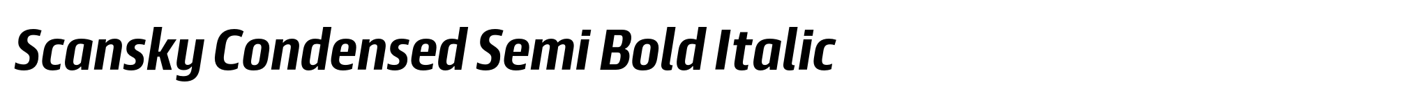 Scansky Condensed Semi Bold Italic image